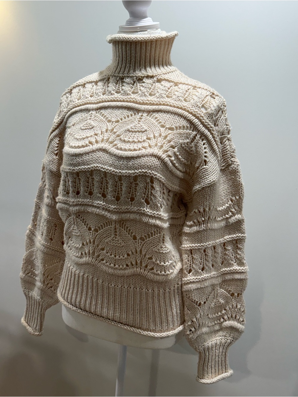 Vero Moda Turtleneck Openwork Knit Sweater